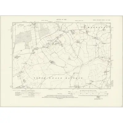1915 Map of Essex nLII.SW, 1923 Print