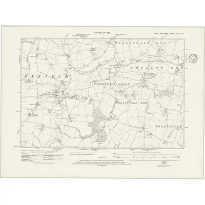 1915 Map of Essex nLIII.SW, 1935 Print
