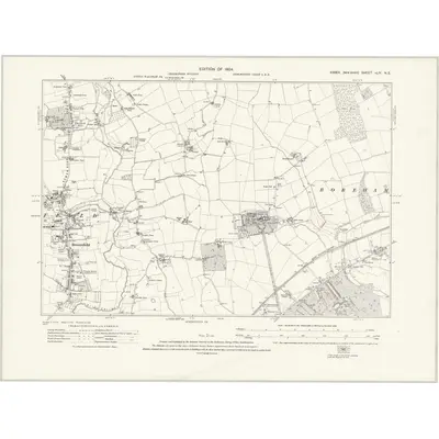 1919 Map of Essex nLIV.NE, 1924 Print