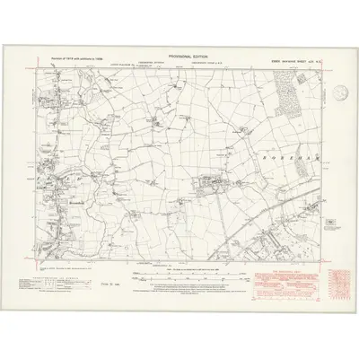 1938 Map of Essex nLIV.NE, 1946 Print