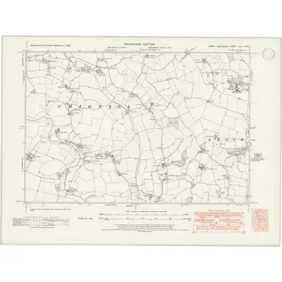 1938 Map of Essex nLIV.NW, 1946 Print