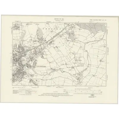 1919 Map of Essex nLIV.SE, 1924 Print