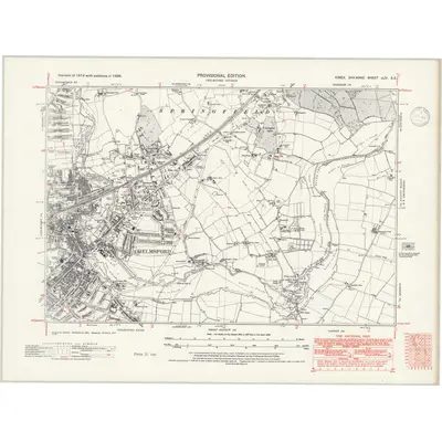 1938 Map of Essex nLIV.SE, 1946 Print