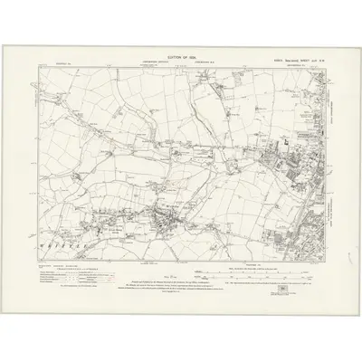 1919 Map of Essex nLIV.SW, 1924 Print