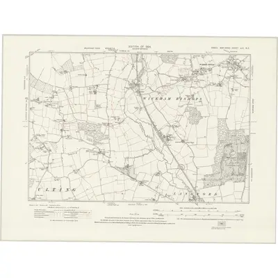 1920 Map of Essex nLV.NE, 1924 Print