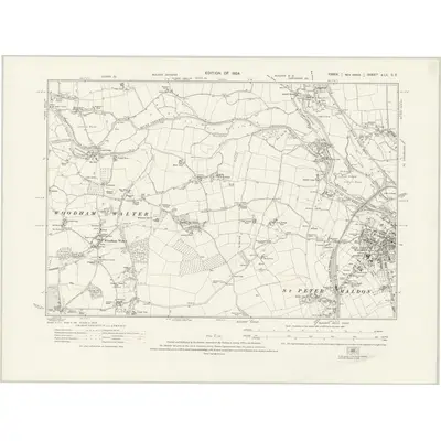 1920 Map of Essex nLV.SE, 1924 Print
