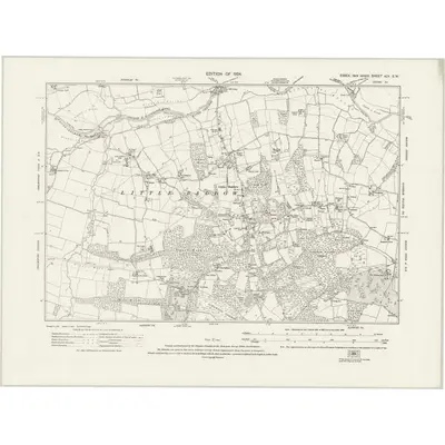 1919 Map of Essex nLV.SW, 1924 Print