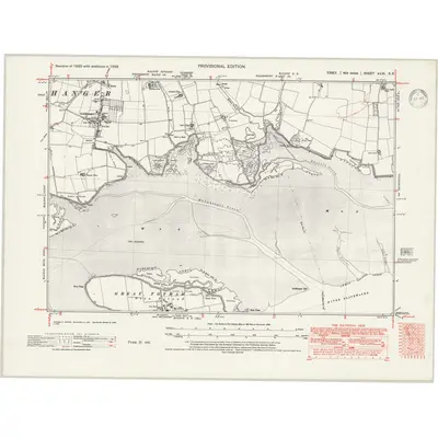 1938 Map of Essex nLVI.SE, 1946 Print