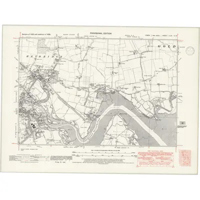 1938 Map of Essex nLVI.SW, 1946 Print