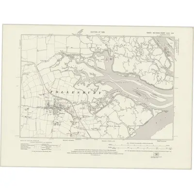 1920 Map of Essex nLVII.NW, 1925 Print