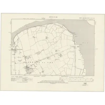 1920 Map of Essex nLVII.SE, 1925 Print