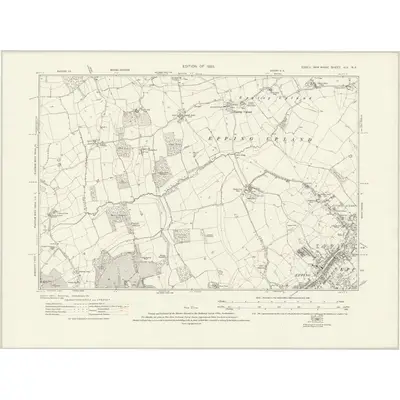 1915 Map of Essex nLX.NE, 1923 Print