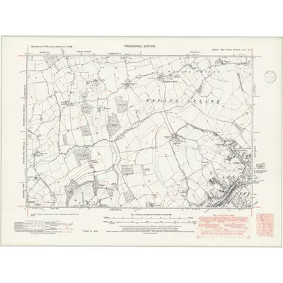1938 Map of Essex nLX.NE, 1946 Print