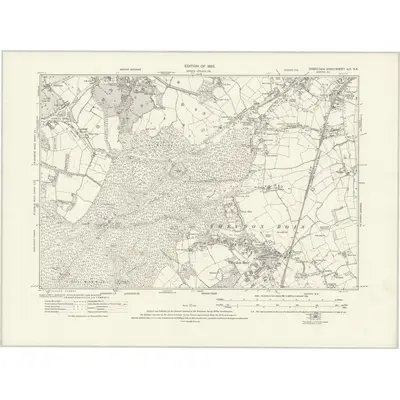1915 Map of Essex nLX.SE, 1923 Print