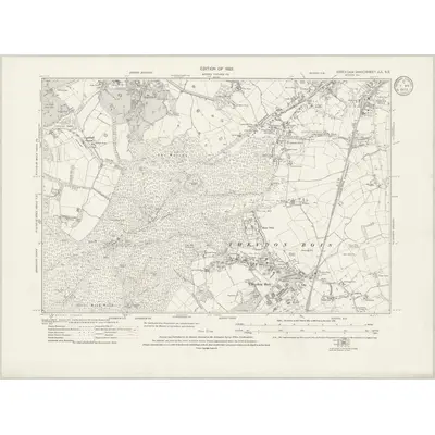 1915 Map of Essex nLX.SE, 1933 Print