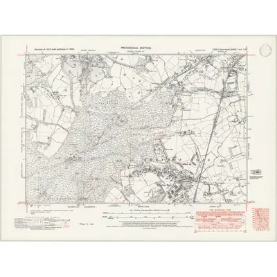 1938 Map of Essex nLX.SE, 1946 Print