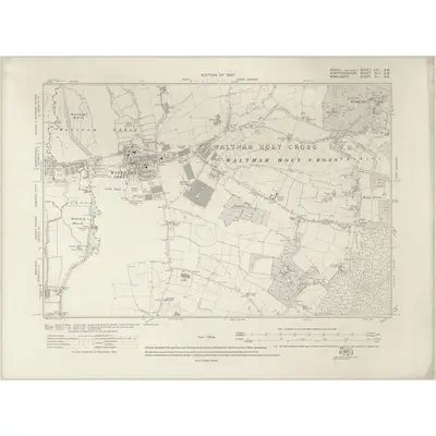 1915 Map of Essex nLX.SW, 1920 Print