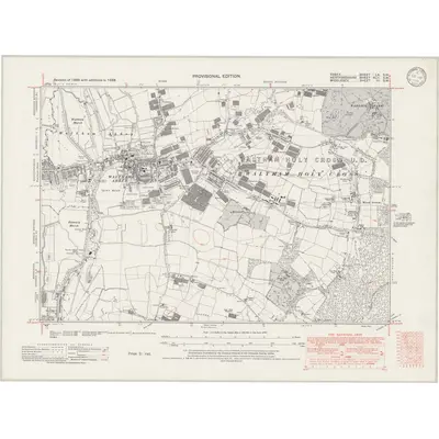 1938 Map of Essex nLX.SW, 1946 Print
