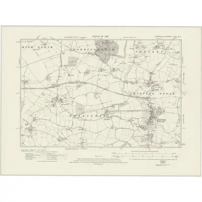 1915 Map of Essex nLXI.NE, 1923 Print