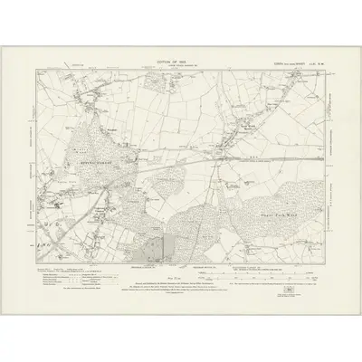 1915 Map of Essex nLXI.NW, 1923 Print