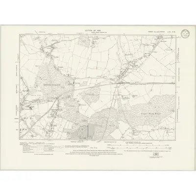 1915 Map of Essex nLXI.NW, 1933 Print