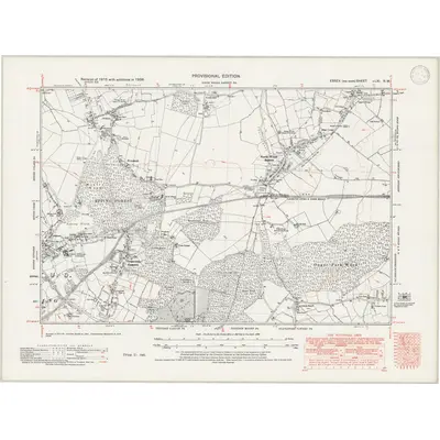 1938 Map of Essex nLXI.NW, 1946 Print