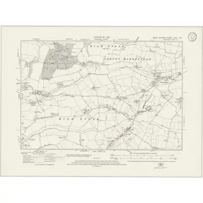 1915 Map of Essex nLXII.NW, 1933 Print