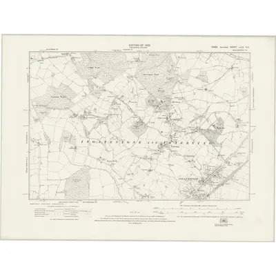 1916 Map of Essex nLXII.SE, 1923 Print