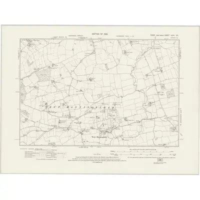 1919 Map of Essex nLXIII.SE, 1923 Print