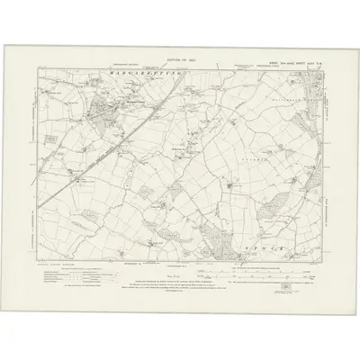 1919 Map of Essex nLXIII.SW, 1923 Print