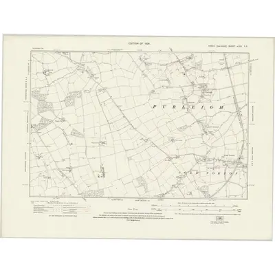 1920 Map of Essex nLXIV.SE, 1924 Print