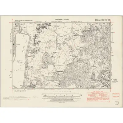1938 Map of Essex nLXIX.NW, 1953 Print