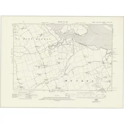 1920 Map of Essex nLXV.NW, 1924 Print