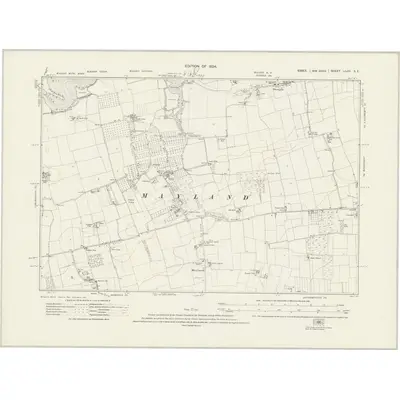 1920 Map of Essex nLXV.SE, 1924 Print