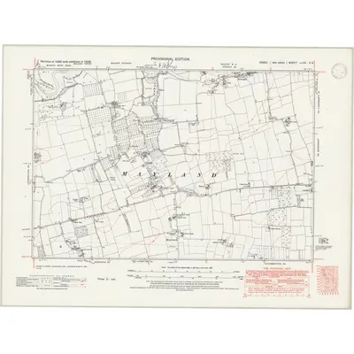 1938 Map of Essex nLXV.SE, 1946 Print