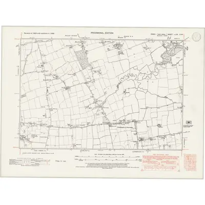 1938 Map of Essex nLXV.SW, 1947 Print