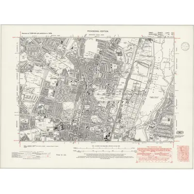 1938 Map of Essex nLXVIII.SE, 1946 Print
