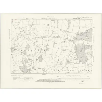 1915 Map of Essex nLXX.NW, 1921 Print