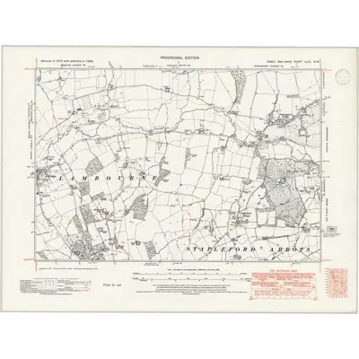 1938 Map of Essex nLXX.NW, 1945 Print
