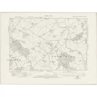 1915 Map of Essex nLXX.SE, 1921 Print
