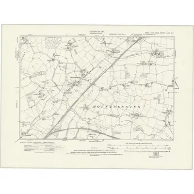 1915 Map of Essex nLXXI.NE, 1921 Print