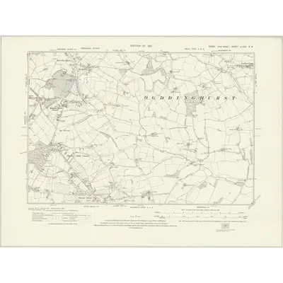 1915 Map of Essex nLXXI.NW, 1921 Print