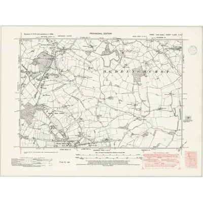 1938 Map of Essex nLXXI.NW, 1946 Print