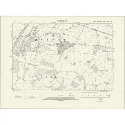 1915 Map of Essex nLXXI.SE, 1921 Print