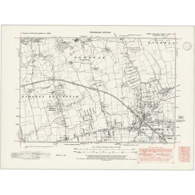 1938 Map of Essex nLXXII.SE, 1946 Print