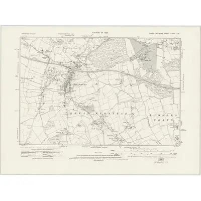 1919 Map of Essex nLXXII.SW, 1923 Print