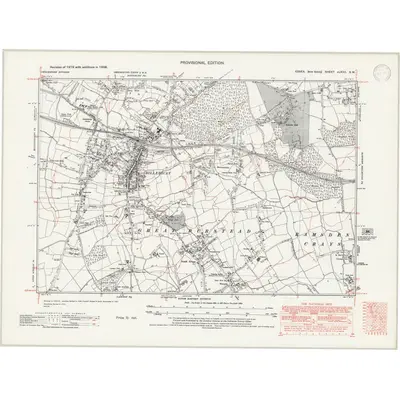 1938 Map of Essex nLXXII.SW, 1946 Print