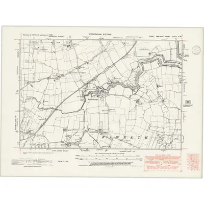1938 Map of Essex nLXXIII.SW, 1946 Print