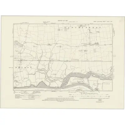 1920 Map of Essex nLXXIV.NW, 1924 Print