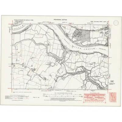 1938 Map of Essex nLXXIV.SE, 1946 Print